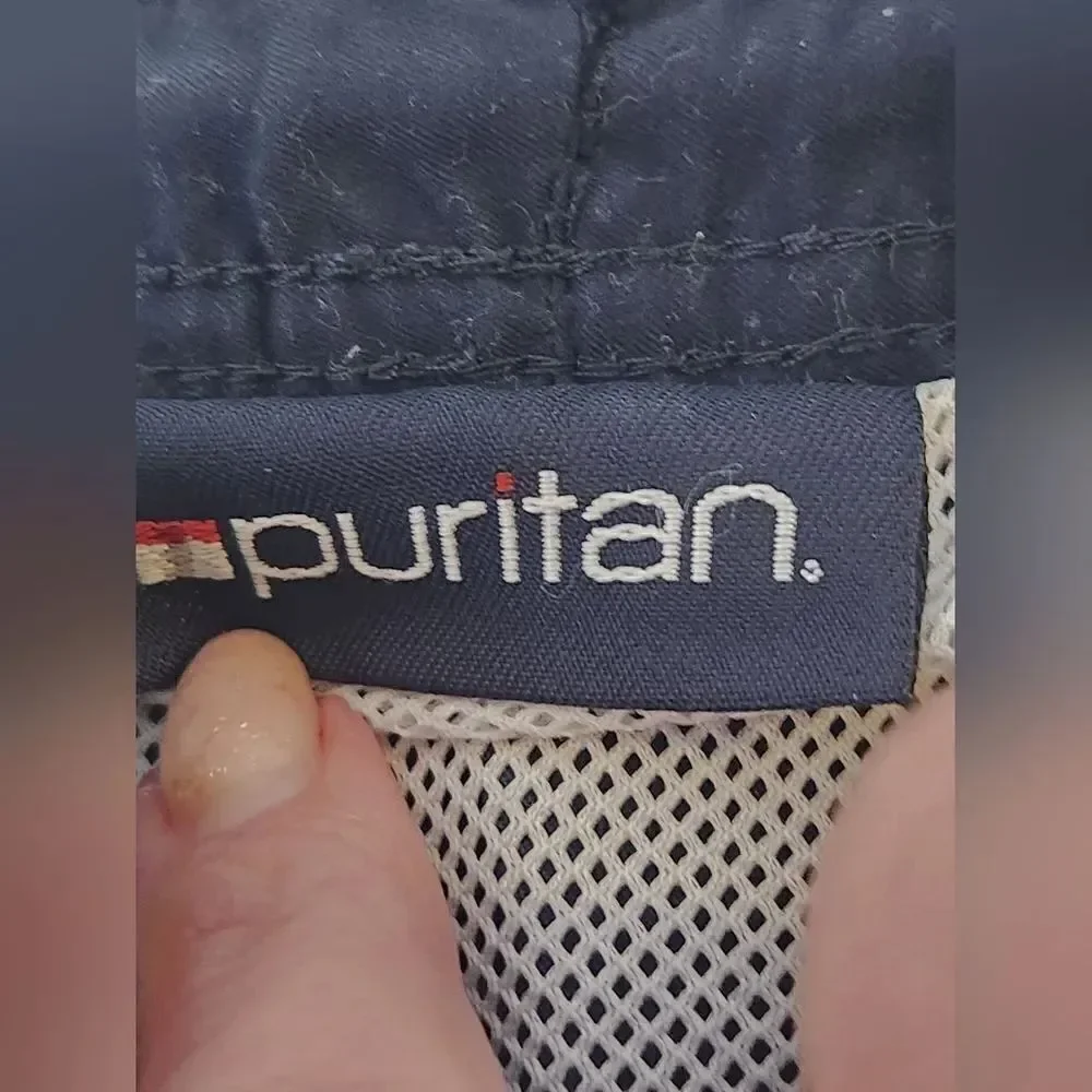 Puritan Floral Tropical Navy Blue Lined Swim Trunks Men’s Size 36/38